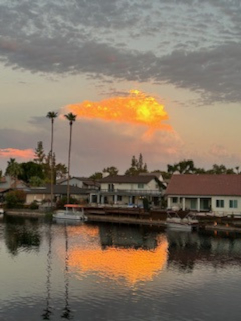 Sunset over the lake